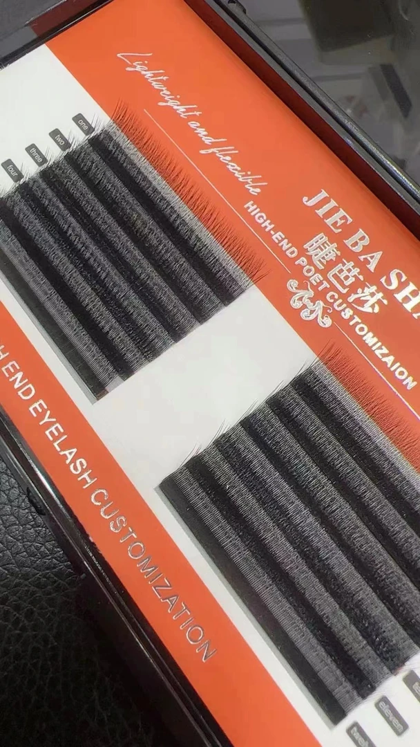 睫芭莎斜飞小绒花睫毛长短嫁接自然柔软山茶花妈生款美睫店专用