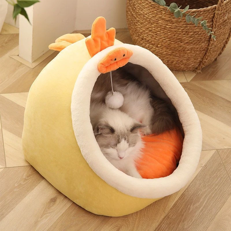 猫窝四季通用猫咪房子毛绒别墅家居封闭式猫屋冬季保暖床宠物用品