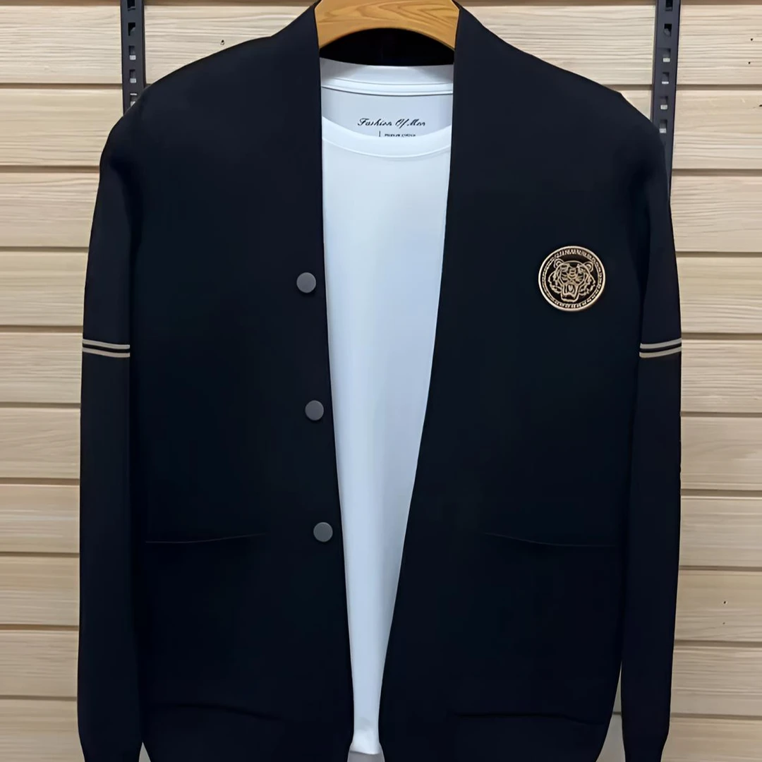 新款秋冬男士休闲夹克开衫款舒适保暖高品质男款开衫夹克外套百搭