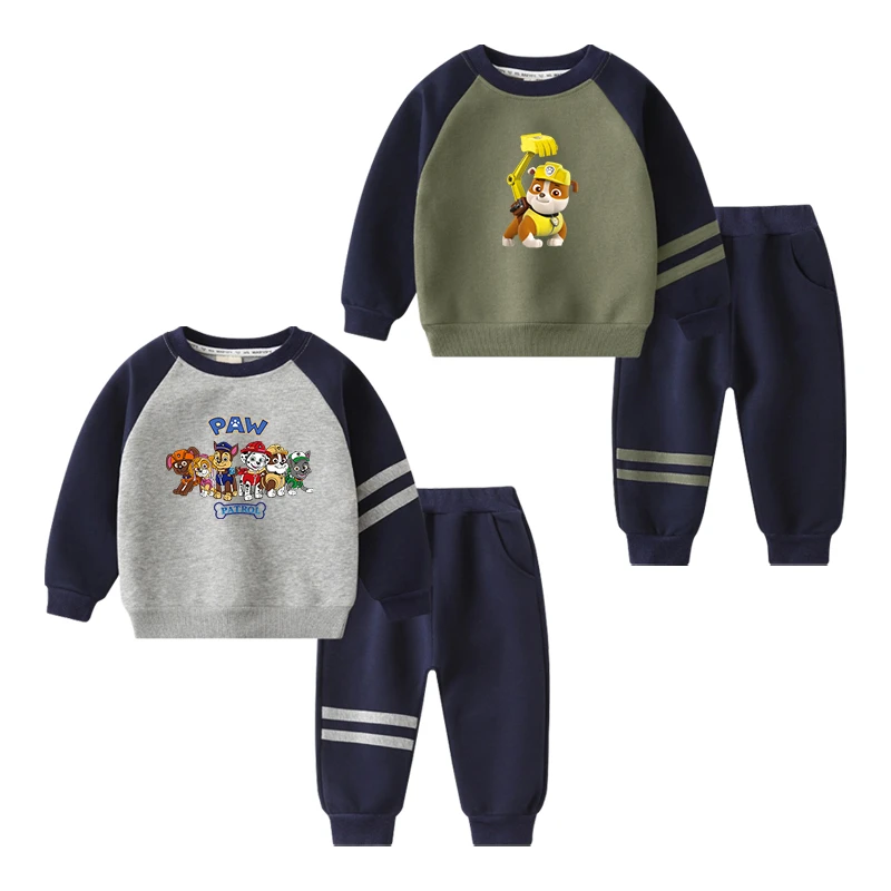 儿童汪汪队新款卫衣套装男女童休闲上衣裤子两件套宝宝春秋衣服