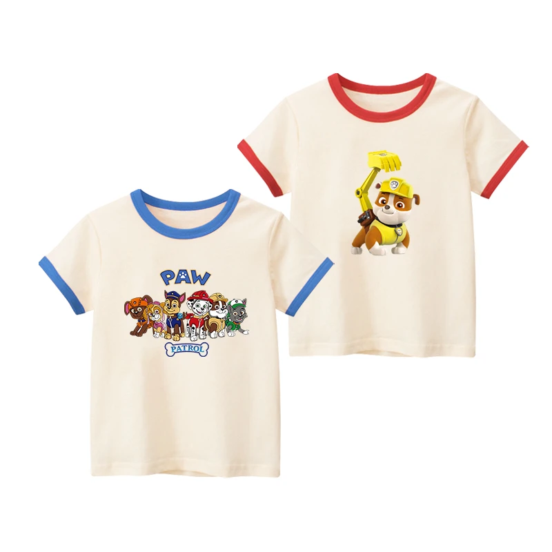 汪汪队衣服儿童T恤夏季纯棉短袖男女童洋气半袖上衣宝宝短袖t恤