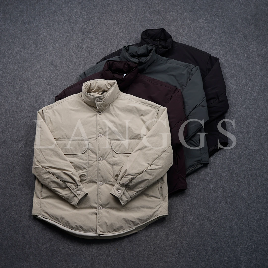 LANGGS&浪叔 日系复古工装立领夹克休闲款式羽绒外套-A42066E