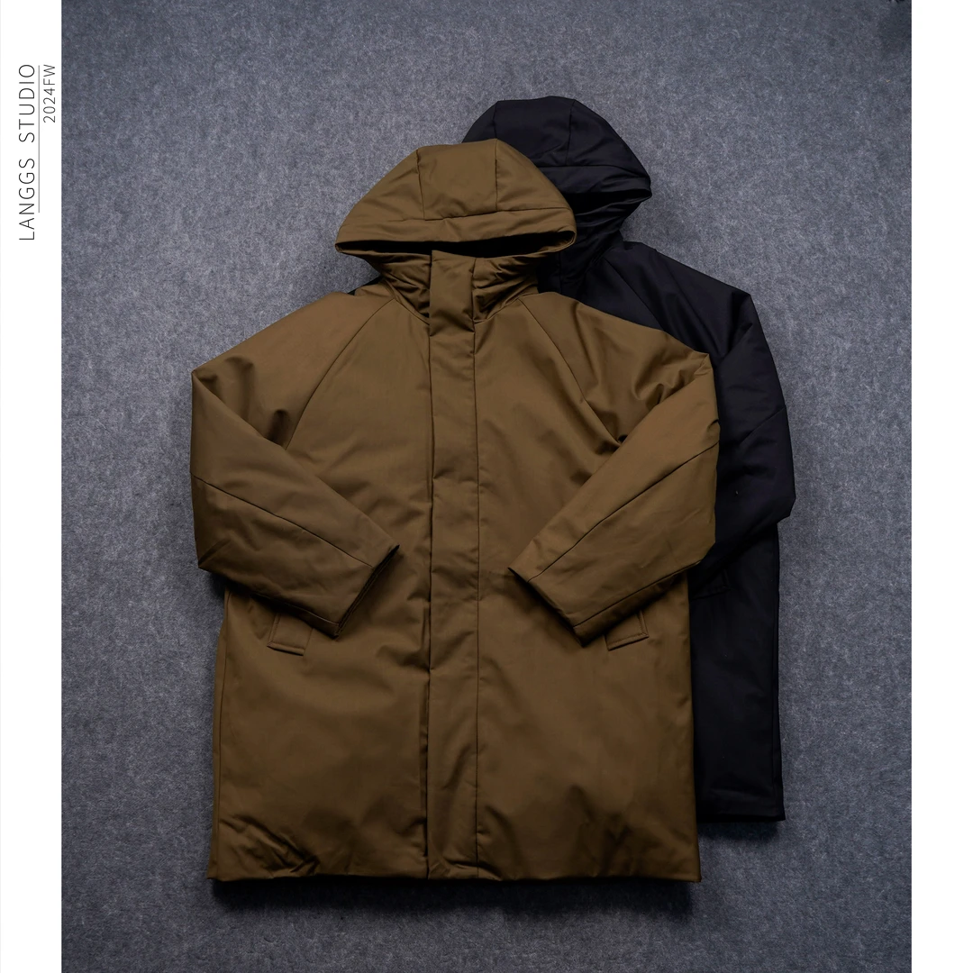 LANGGS&浪叔  冬季派克羽绒服鸭绒中长款外套 -M42352E