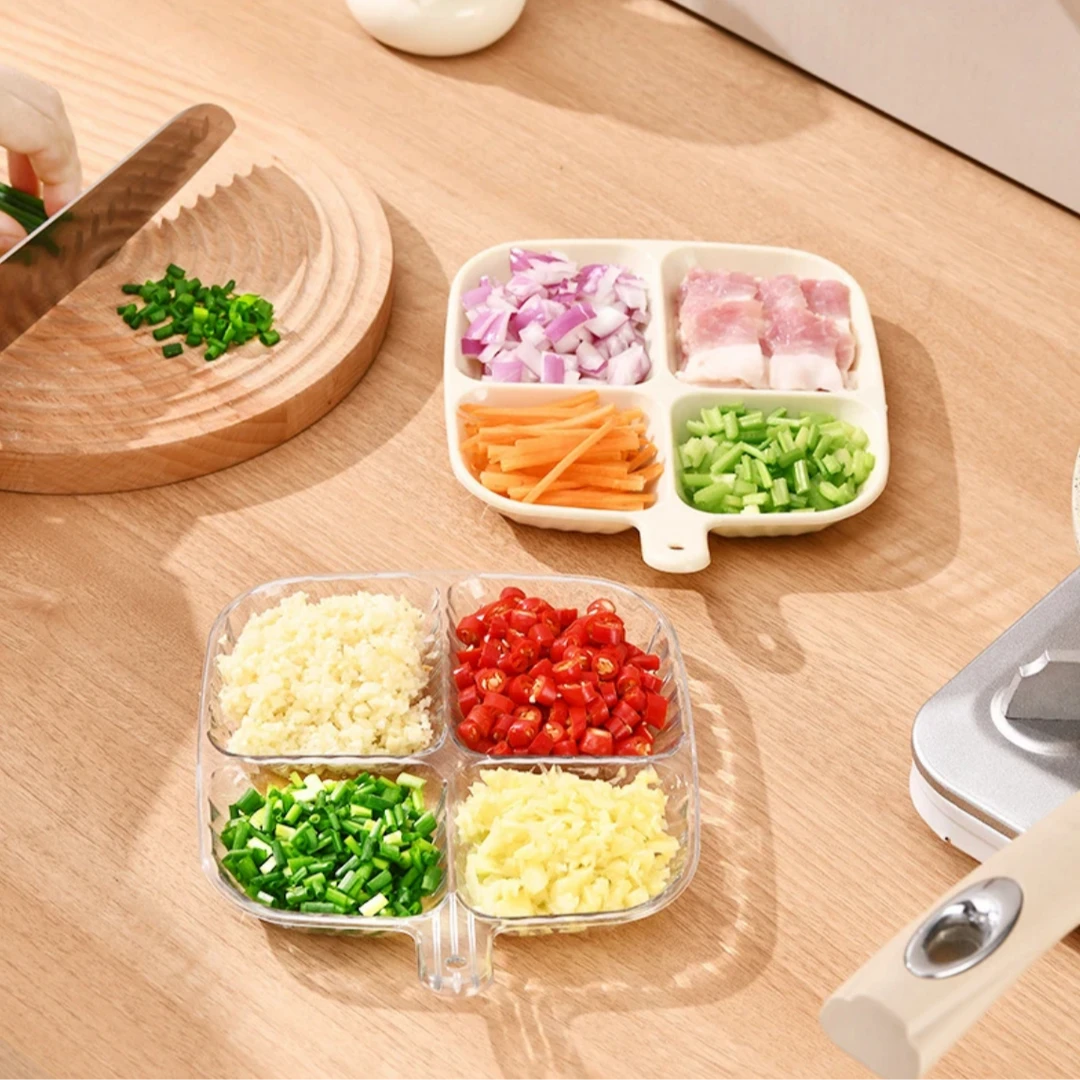 多用途分格配菜盘厨房收纳备菜盘家用火锅调料多功能配菜分格盘