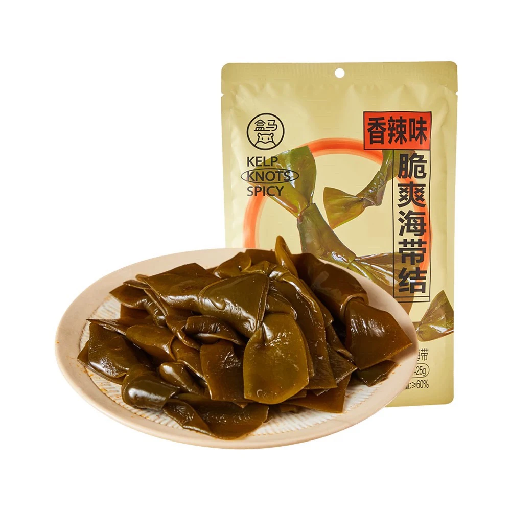 盒马脆爽海带结425g香辣味掐头去尾取中段香辣脆爽内含独立小袋