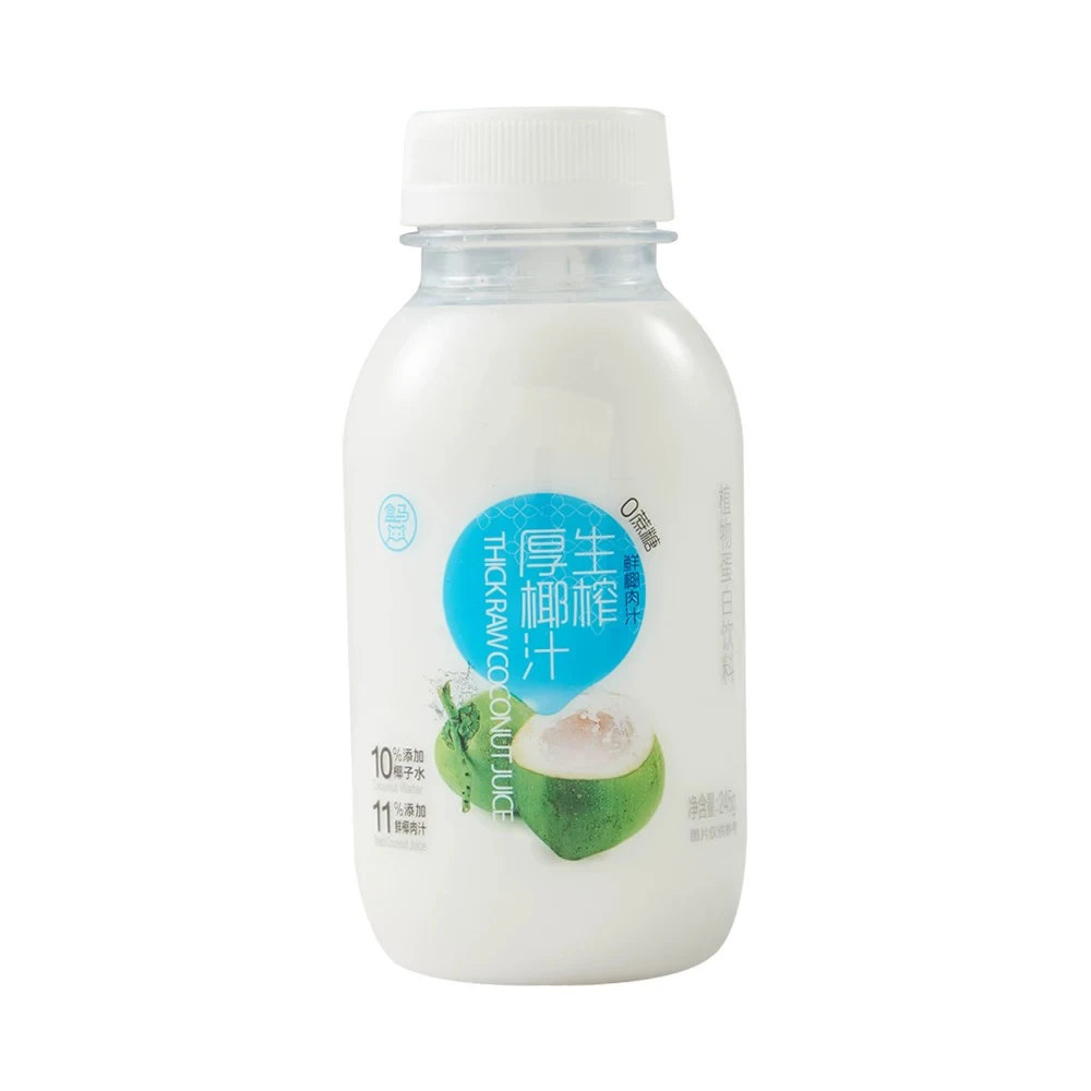 盒马鲜生椰肉生榨厚椰汁245g不添加蔗糖果汁饮料椰奶椰子水包邮
