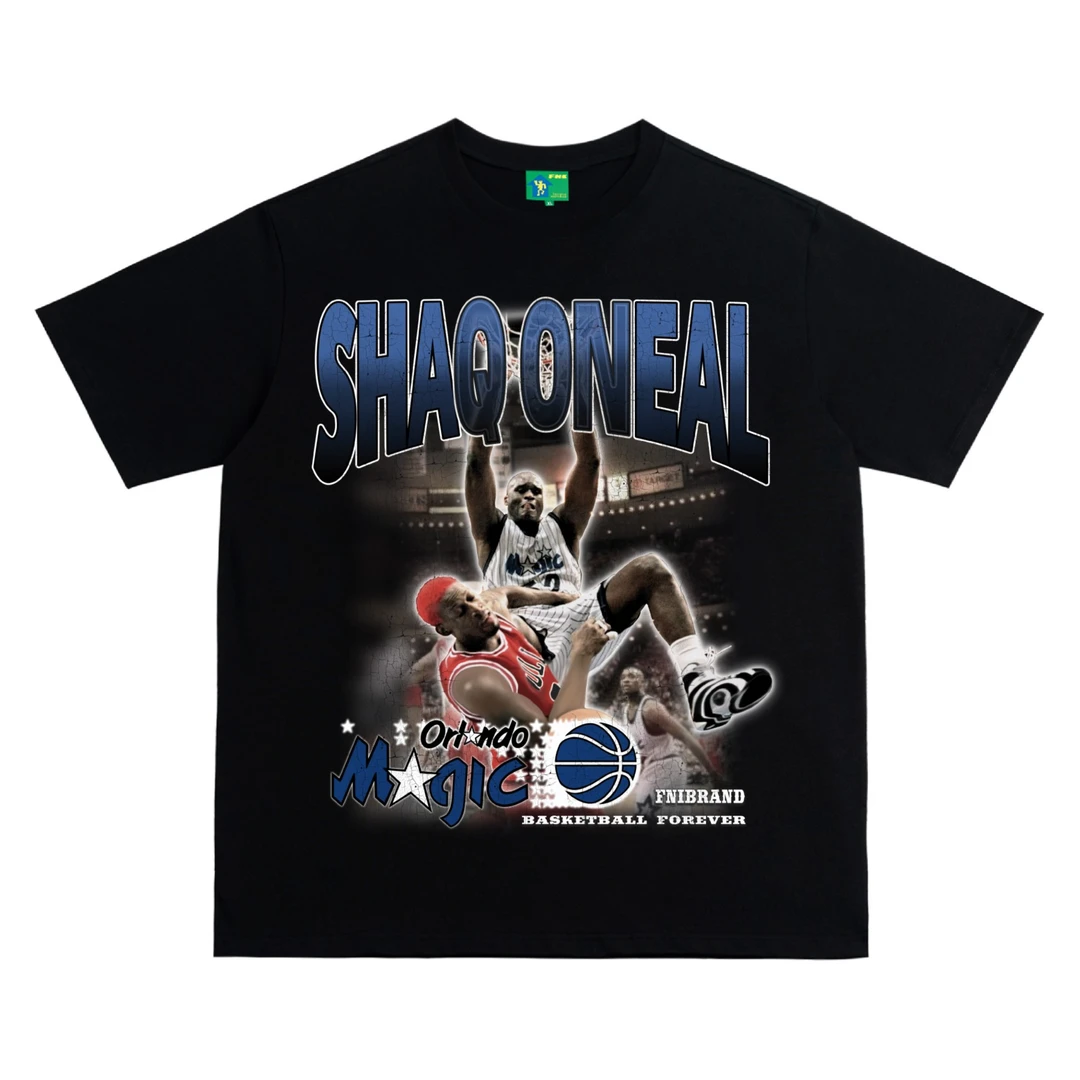 <FNIFNI >-奥尼尔-美式纯棉短袖春秋季上衣国潮流长袖男女同款t恤