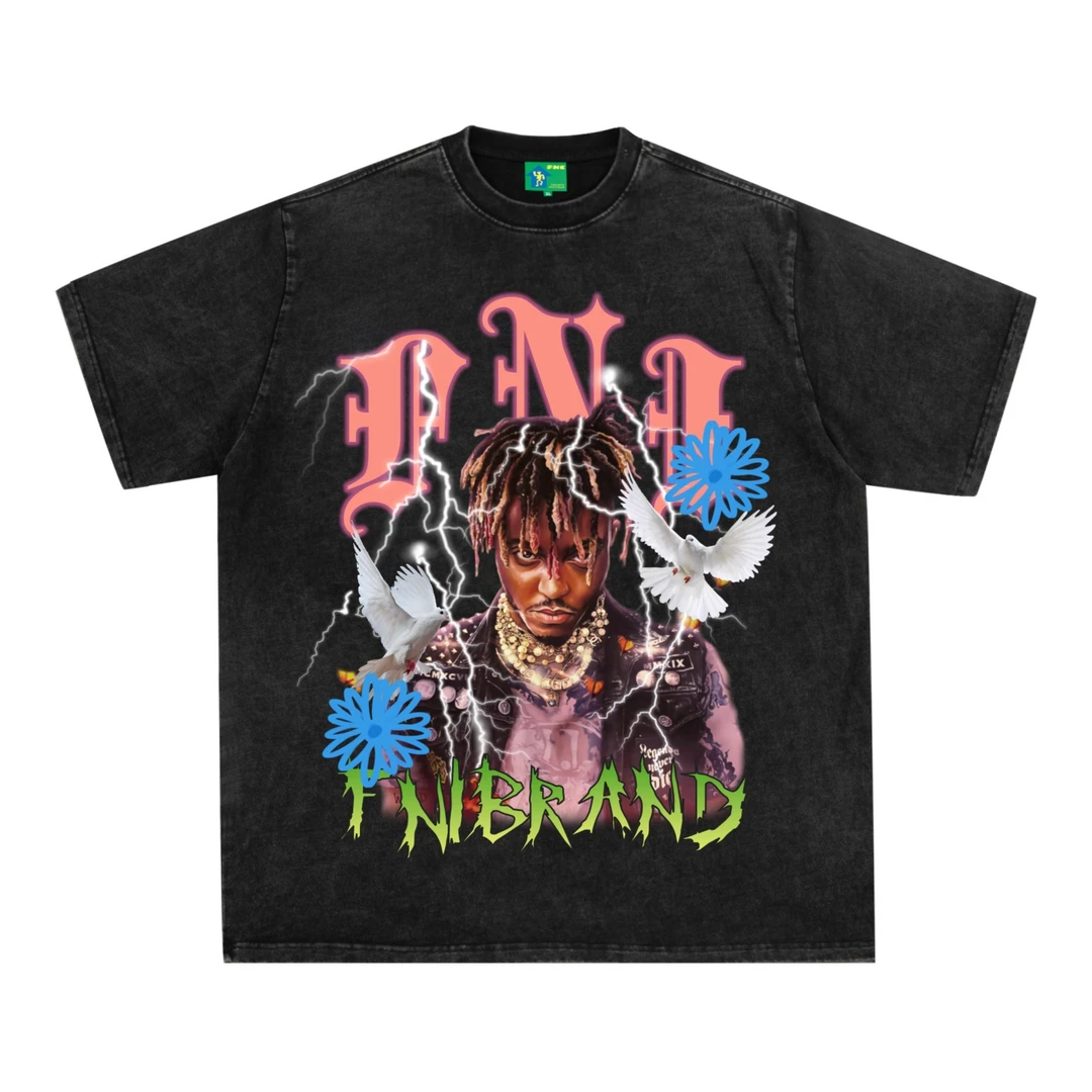 <FNIFNI>-果汁juice-美式宽松春夏短袖上衣秋季套头圆领男女同款