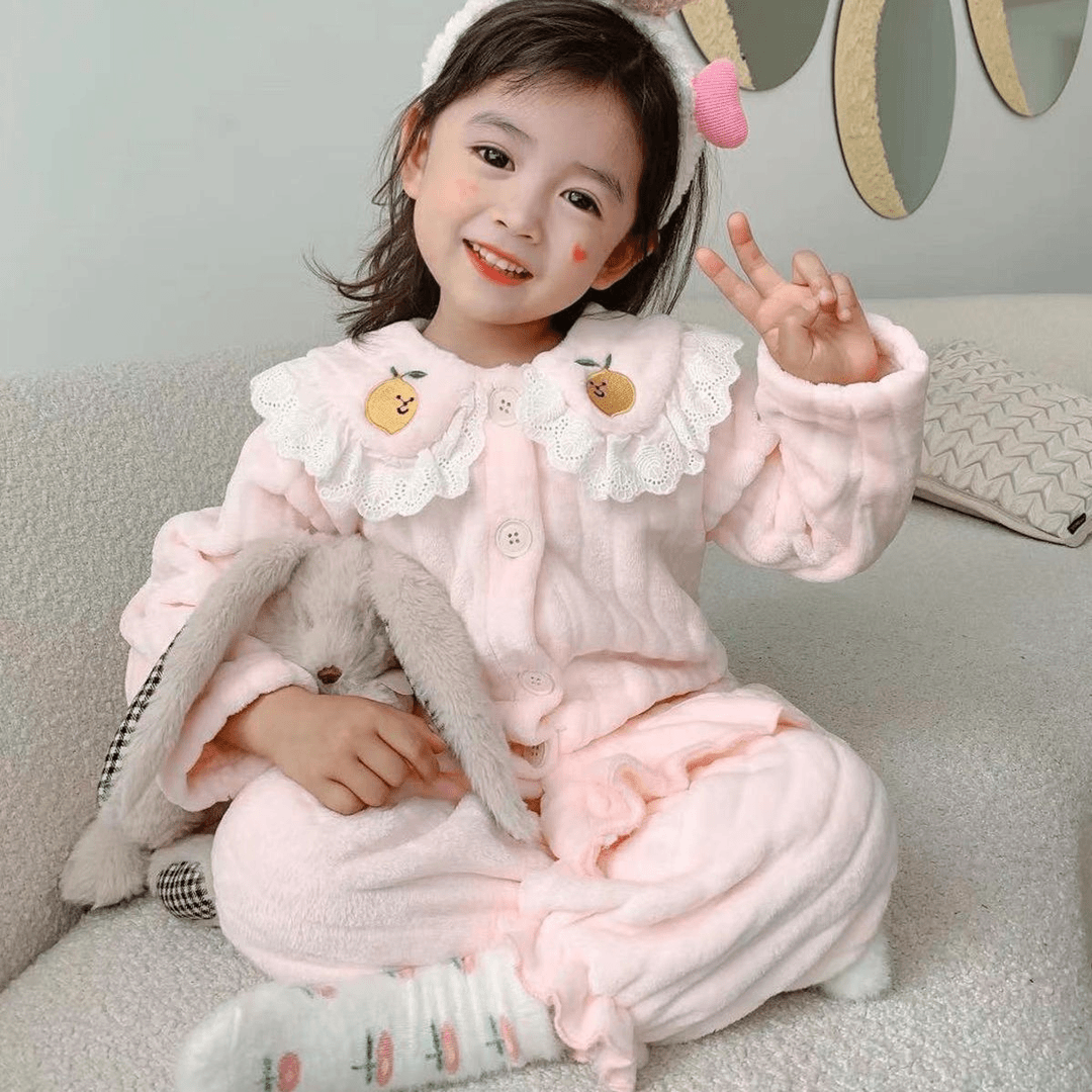 宝宝冬睡衣儿童加绒加厚家居服儿童珊瑚绒睡衣宝宝儿童款睡衣
