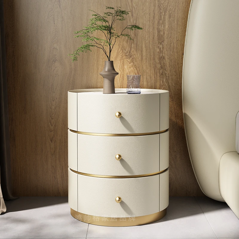 鸿帅格意式极简轻奢高级感床头柜现代简约床边柜小户型卧室收纳柜