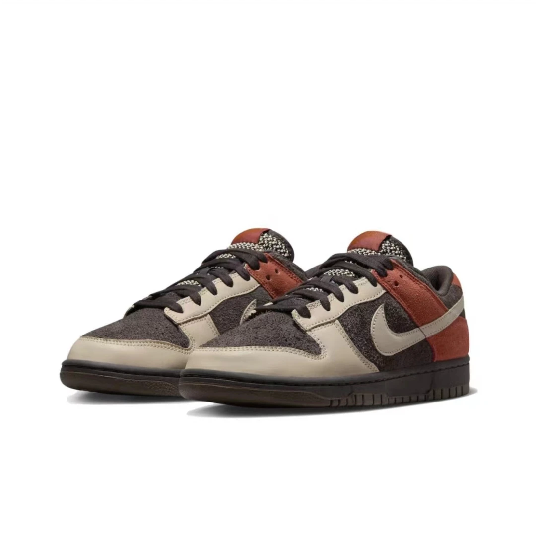Nike耐克 Dunk Low小熊猫 棕黑男女子低帮潮流休闲板鞋FV0395-200