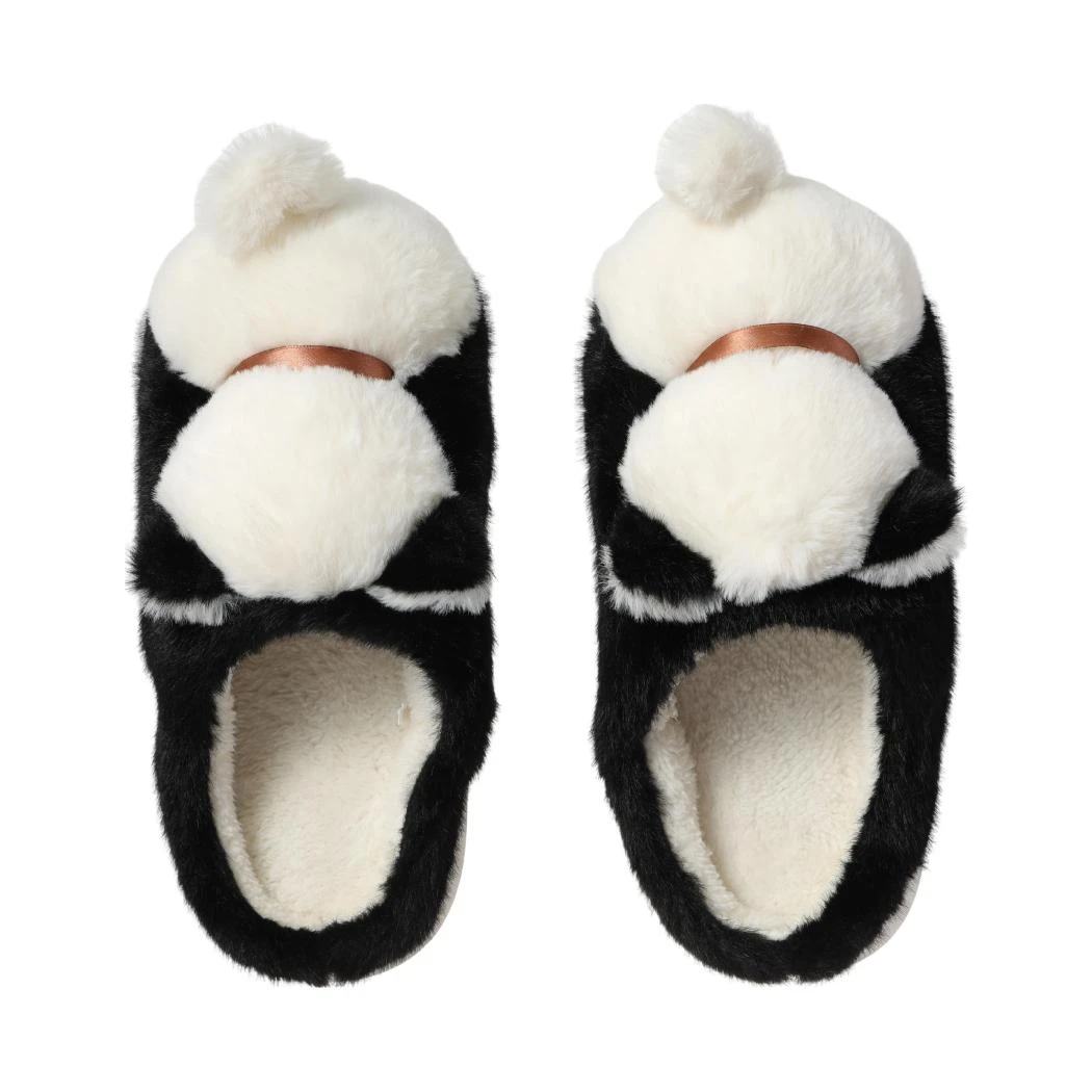 可爱萌萌猫咪女士棉拖鞋(黑色猫,37-38码)