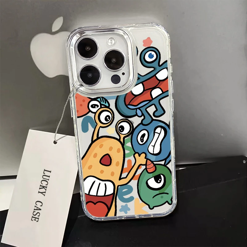 小怪兽iPhone13Pro苹果15卡通14手机壳xsmax全包12/11软xr/x潮78p