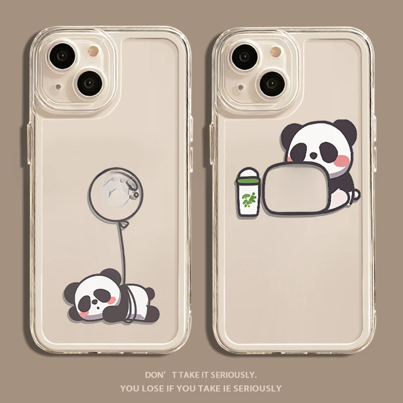 创意卡通iPhone15Pro手机壳13/12苹果11女14超薄xr/xsmax透明7/8p