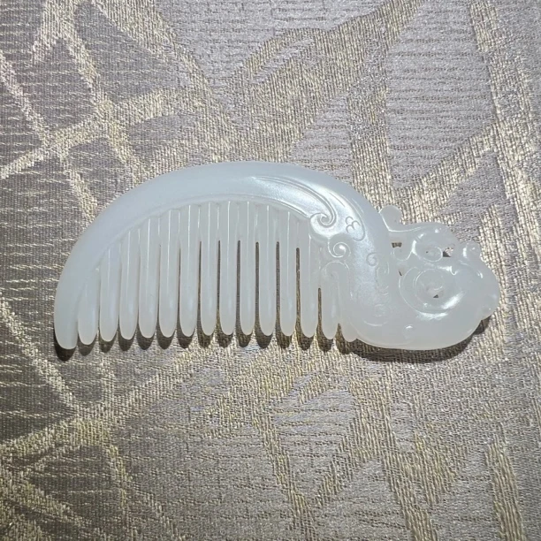 和田玉白玉精品纯手工梳子