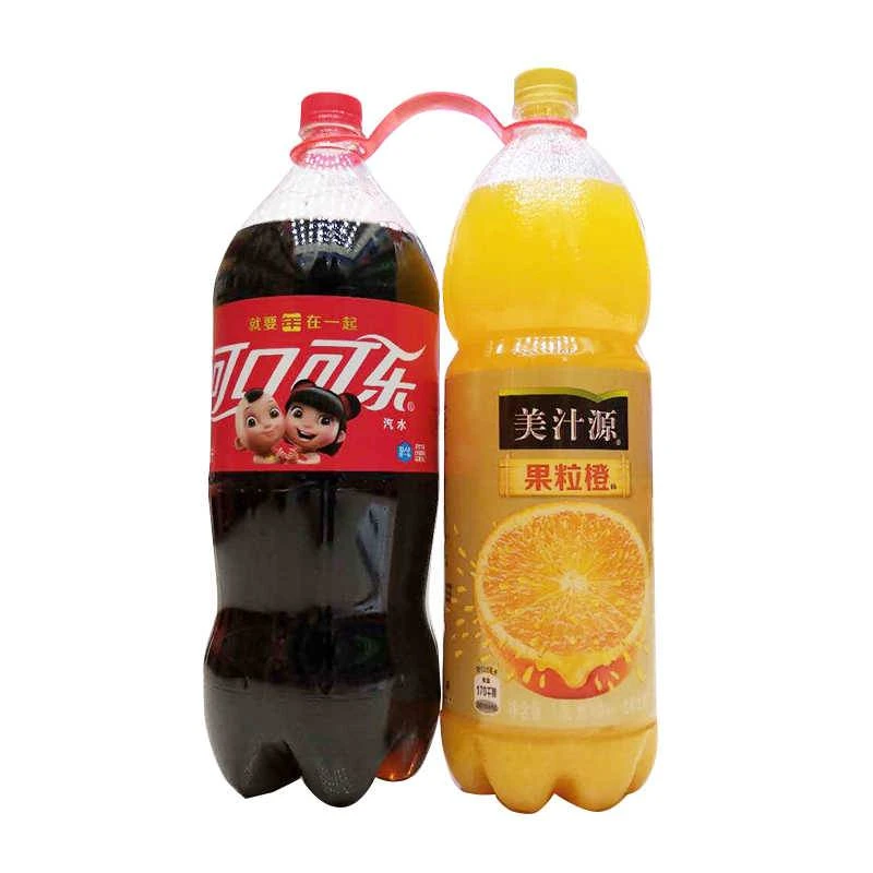 可口可乐2L+美汁源果粒橙1.8L双提手汽水 2L+1.8L/提