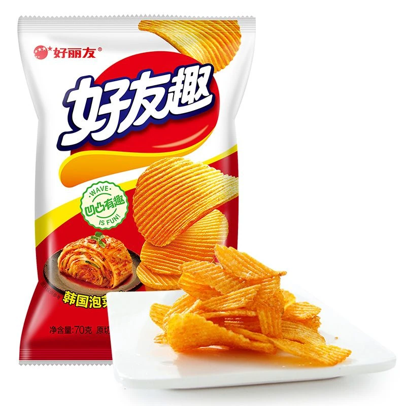 好丽友好友趣凹凸有趣薯片韩国泡菜味 70g