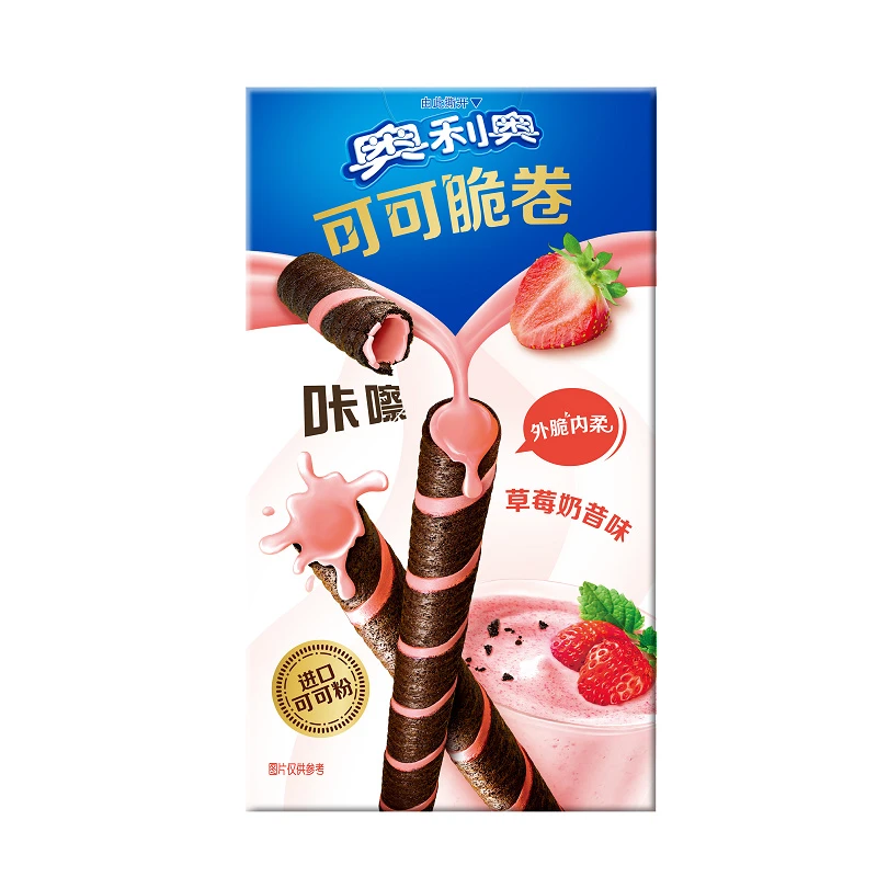 亿滋奥利奥可可脆卷草莓奶昔味威化饼干 50g/盒