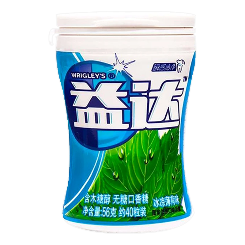 益达 木糖醇口香糖 薄荷味 约40粒装 56g
