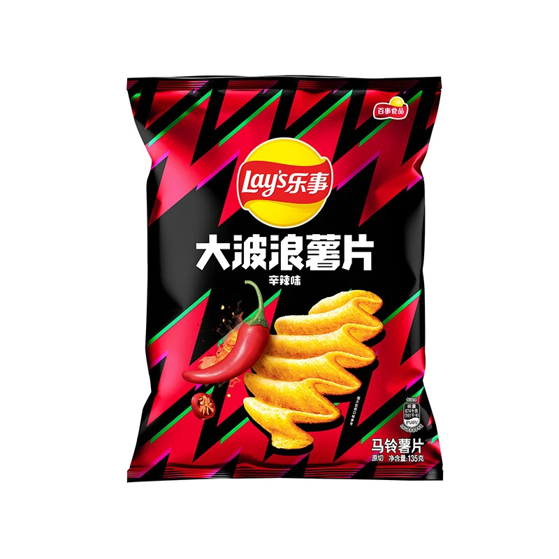 乐事大波浪薯片辛辣味马铃薯片 135g/袋