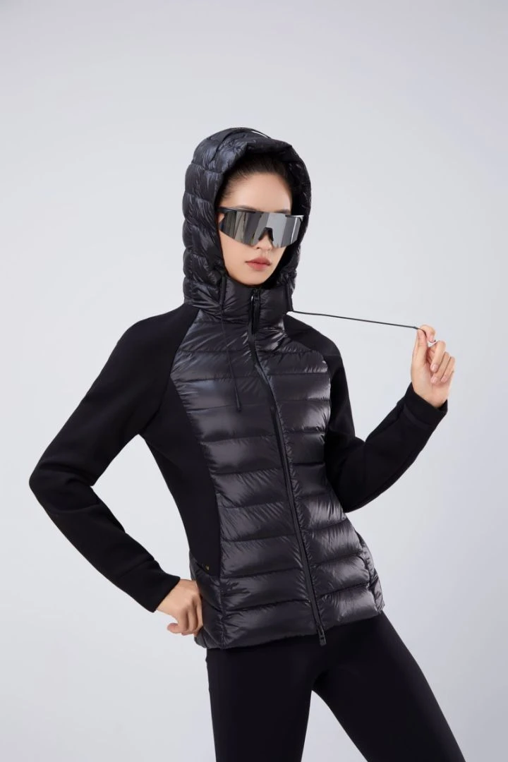 户外运动90白鹅绒~秋冬新款休闲百搭通勤保暖连帽羽绒服12202