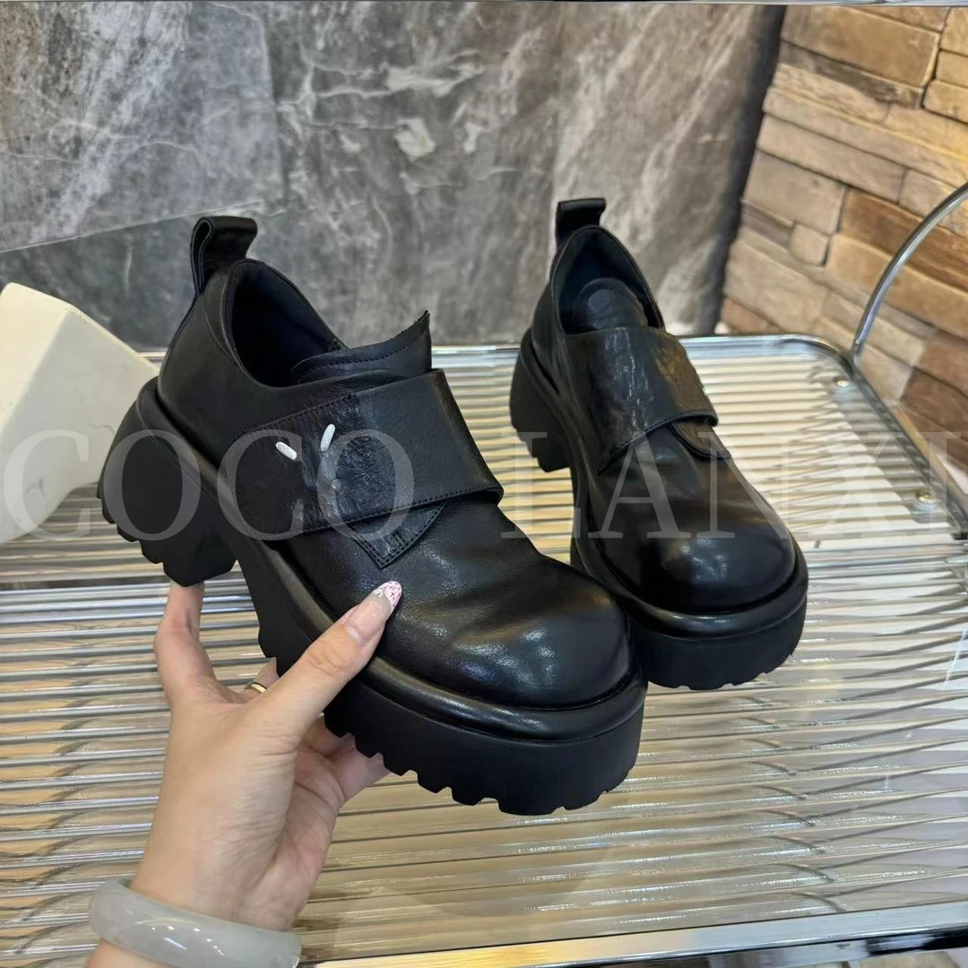 【沐风】时尚乐福鞋一脚蹬百搭气质增高厚底时尚24LF338LX