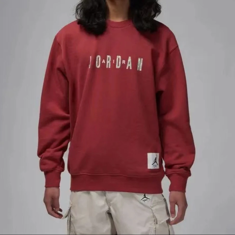 【JX万象城RISENK】JORDAN 男款纯色圆领百搭时尚印花卫衣FZ6437617