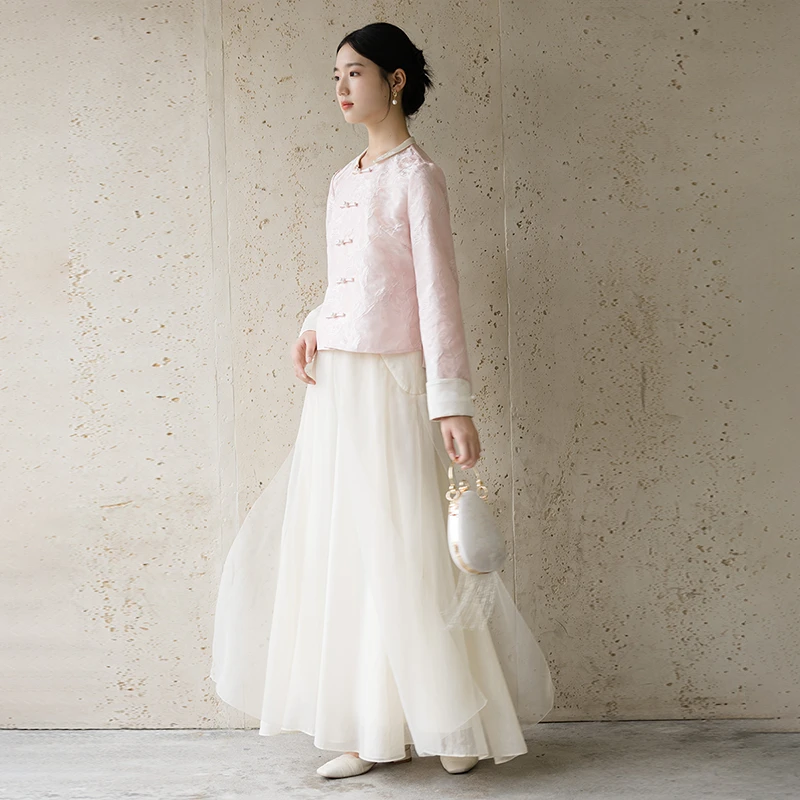 【初蝉衣事】中国风唐装上衣女秋高端气质改良新中式小衫外套0838HN