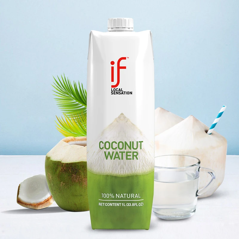 【限发广东】泰国if椰子水清爽微甜不腻饮料1L*12瓶/350ml*24瓶