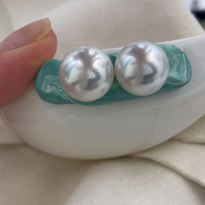 海水珍珠裸珠未镶嵌11.8澳白冷光对珠