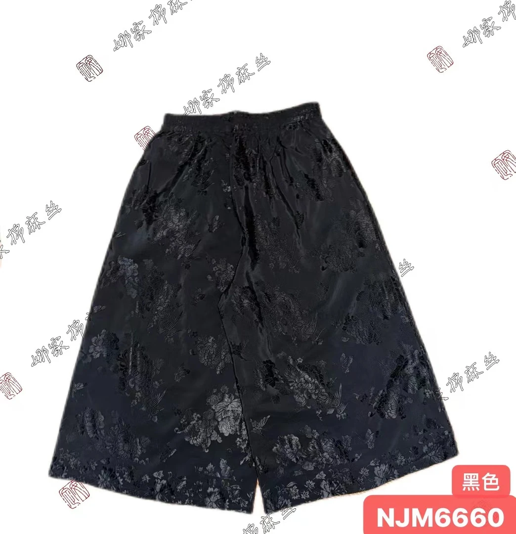 娜家线提老缎阔腿裤PJLM(6660)岁月痕迹不喜勿拍时尚休闲百搭