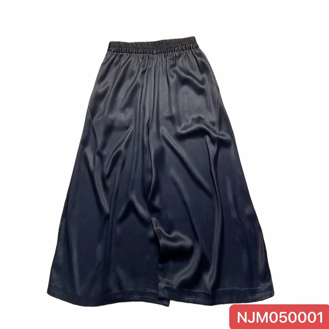 娜家国风黑色阔腿裤NJM（050001）宽松休闲气质百搭