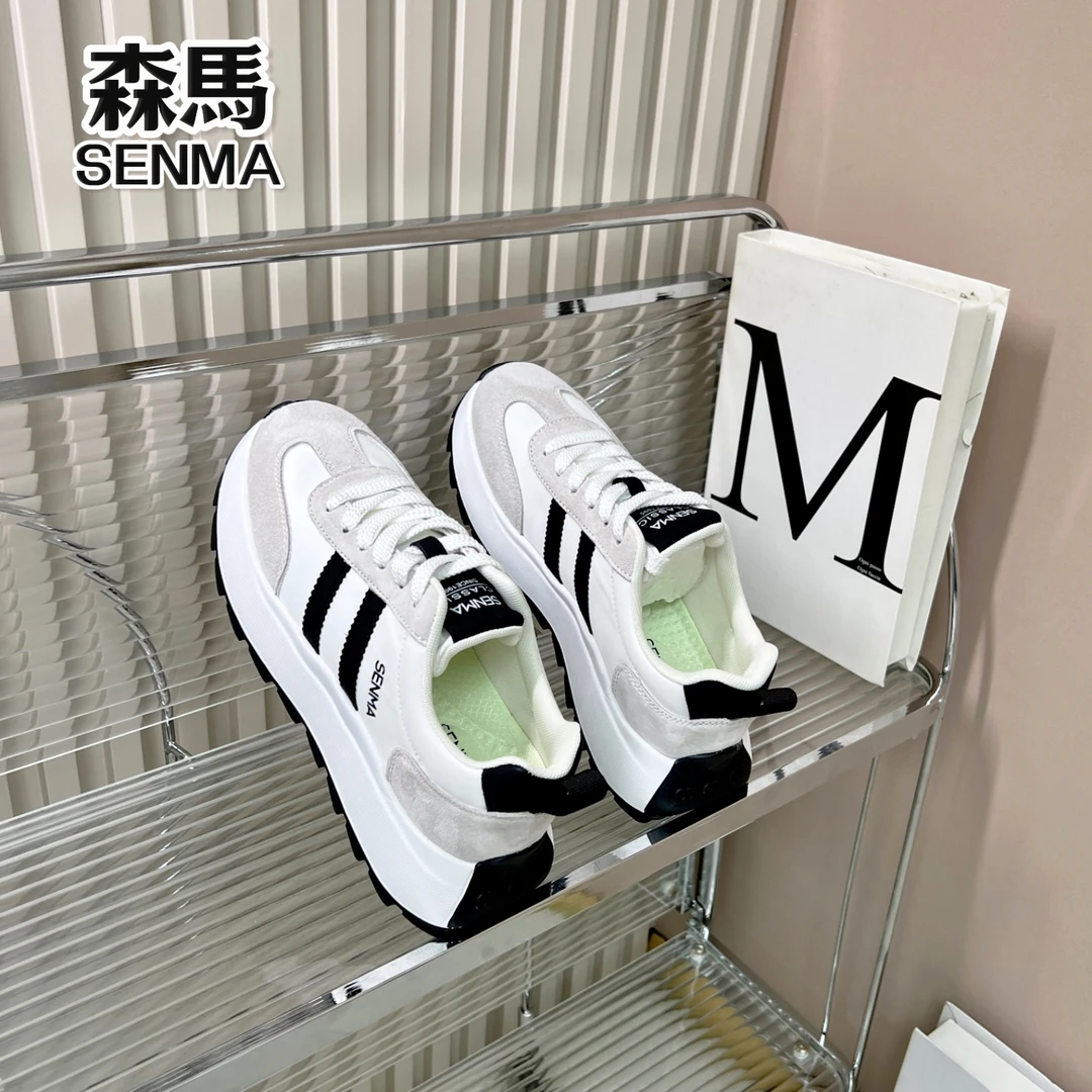 SENMA/森马百搭休闲运动鞋2024新款时尚透气爆款小白鞋网红板鞋