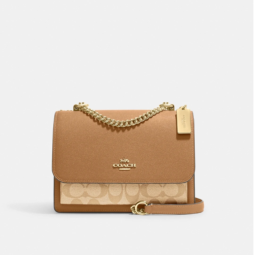 COACH/蔻驰(链条不可调节)奶茶色KLARE风琴包91019IMNL