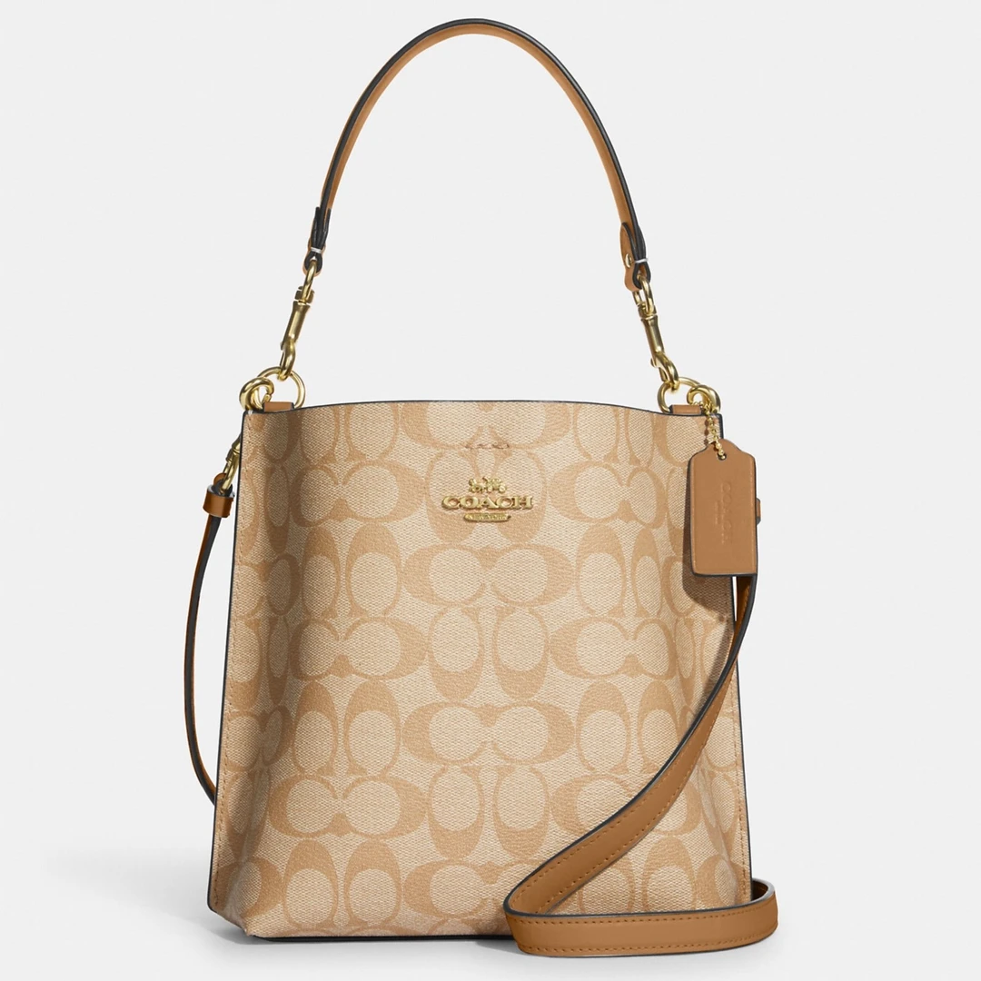 COACH/蔻驰（小号偏硬）MOLLIE22奶茶色水桶包 CA582IM