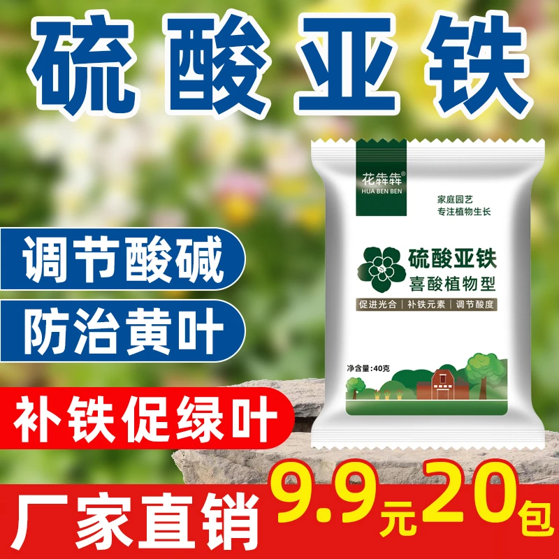硫酸亚铁栀子花肥料花卉专用土壤调酸剂月季花桂花铁树营养液补铁