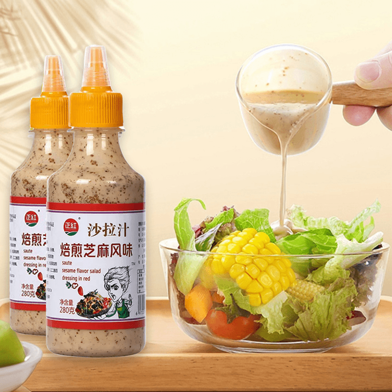 焙煎芝麻沙拉汁轻食油醋汁轻食沙拉水果蔬菜沙拉酱瓶装美味配料酱