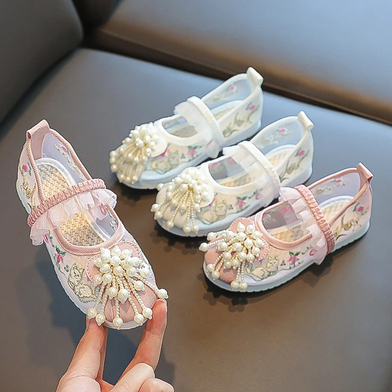 儿童女童布鞋国风古风中国风绣花汉服鞋儿童女童布鞋国风古风绣花