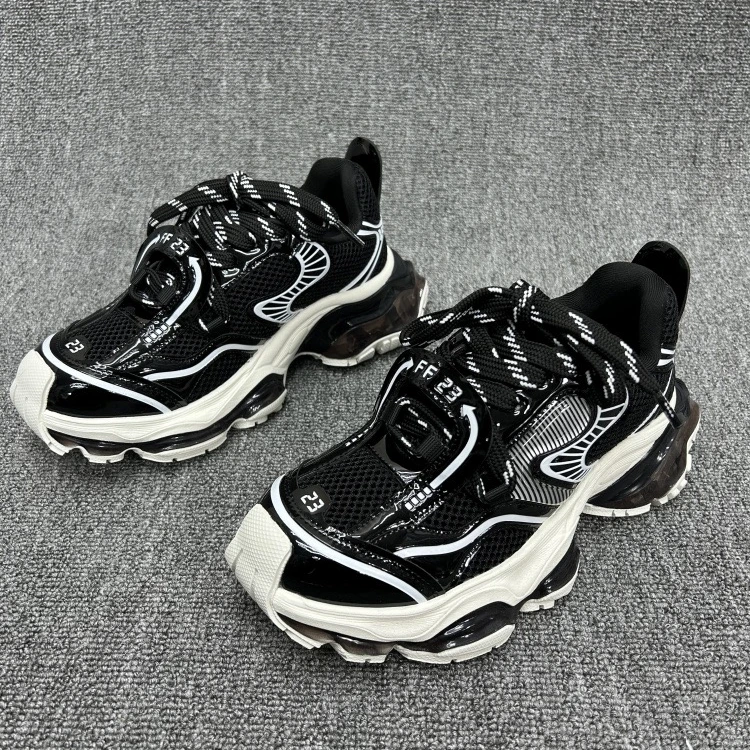 欧货设计师款厚底运动老爹鞋女｜羊皮垫脚