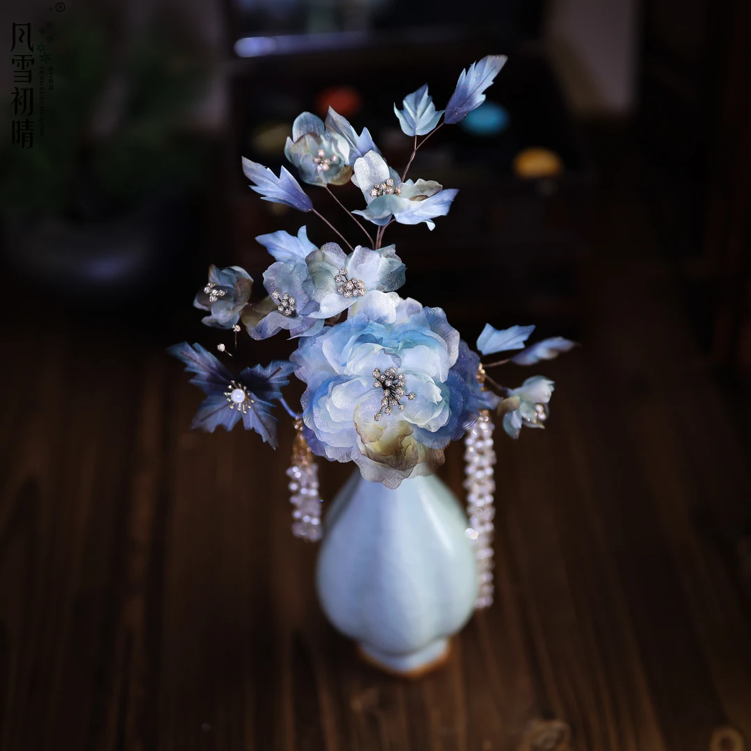 风雪初晴敛南竺朵簪（宠老粉一元拍）发簪原创手工时尚百搭汉服发簪