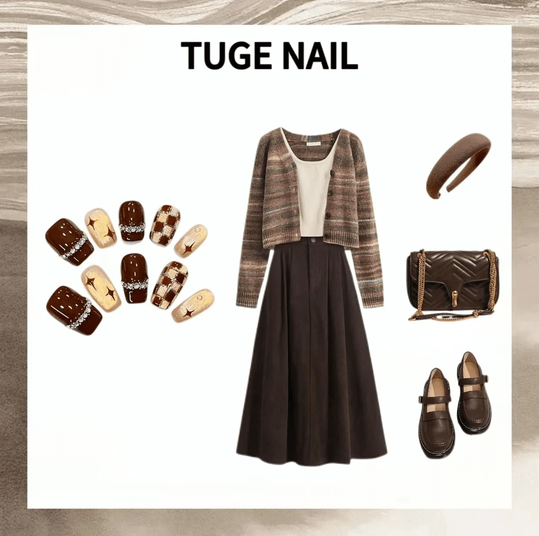 TugeNail ”秋意浓“秋意满满高级感极简美甲小众设计师-MM
