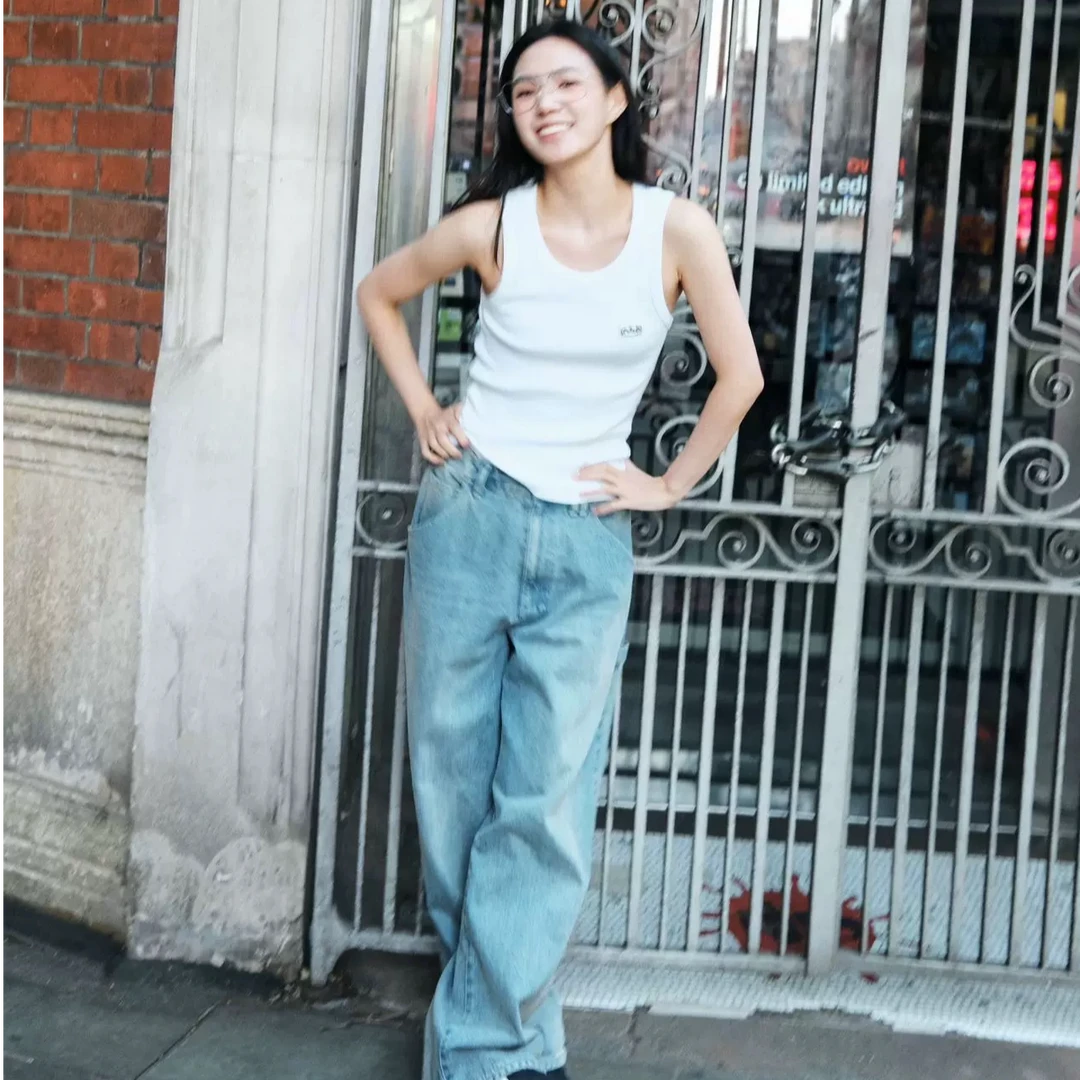 19 SP2024牛仔裤秋季新品工装裤牛仔裤宽松阔腿复古休闲百搭长裤