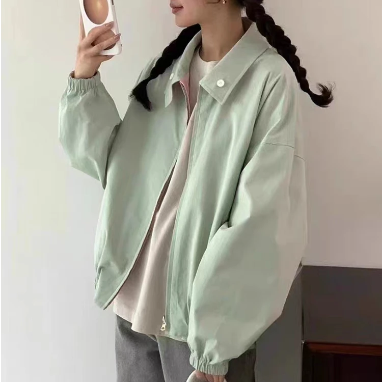 【新品】韩国东大门egg 新款设计感拉链夹克外套