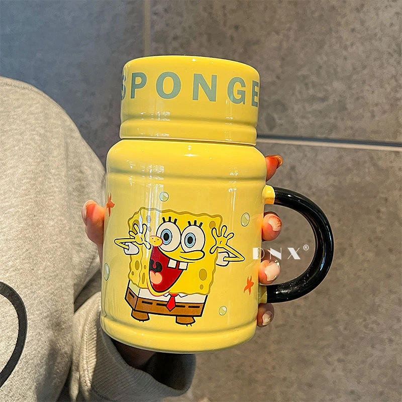 海绵宝宝马克杯女生陶瓷水杯子网红家用日式牛奶咖啡杯子生日礼物