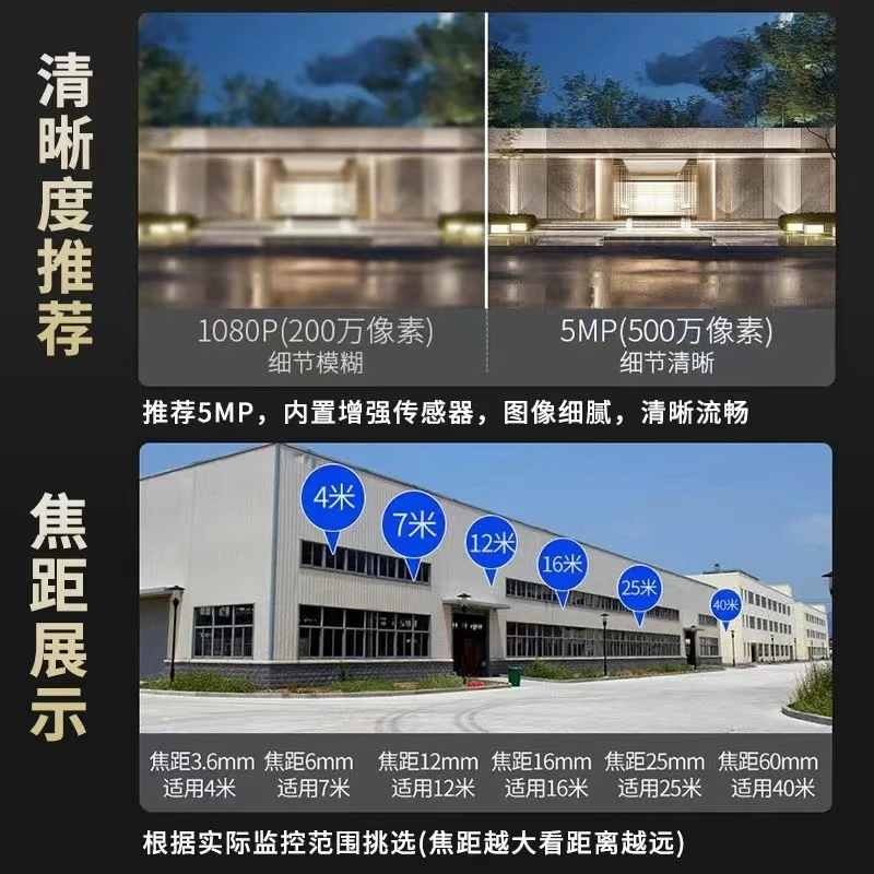 智能监控摄像头夜视全彩360度旋转手机远程对讲