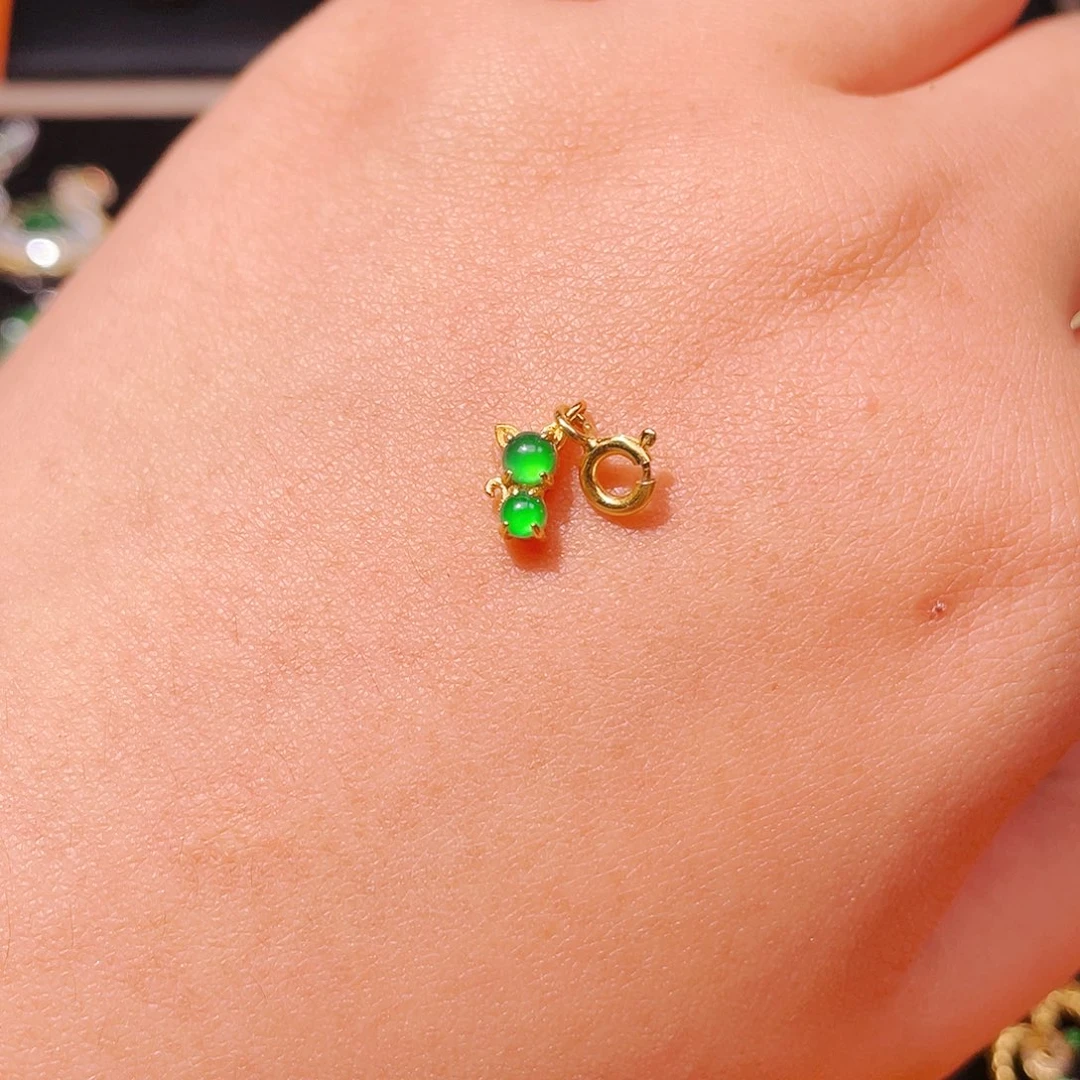 翡翠吊坠(不含链)银S925镶嵌