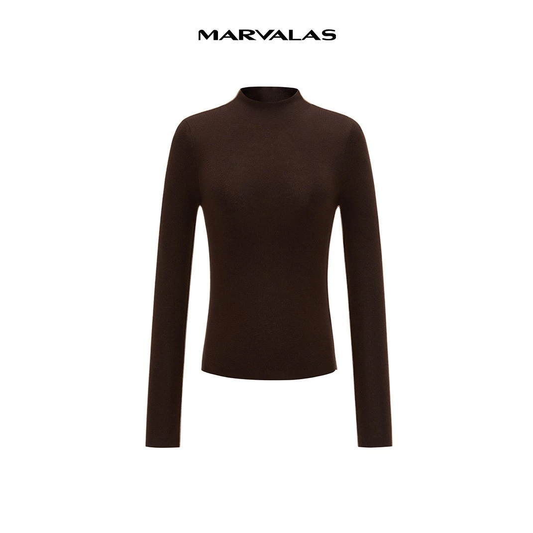 【商场同款】曼德诗全羊毛针织衫2023秋冬短款套头打底衫M733306927