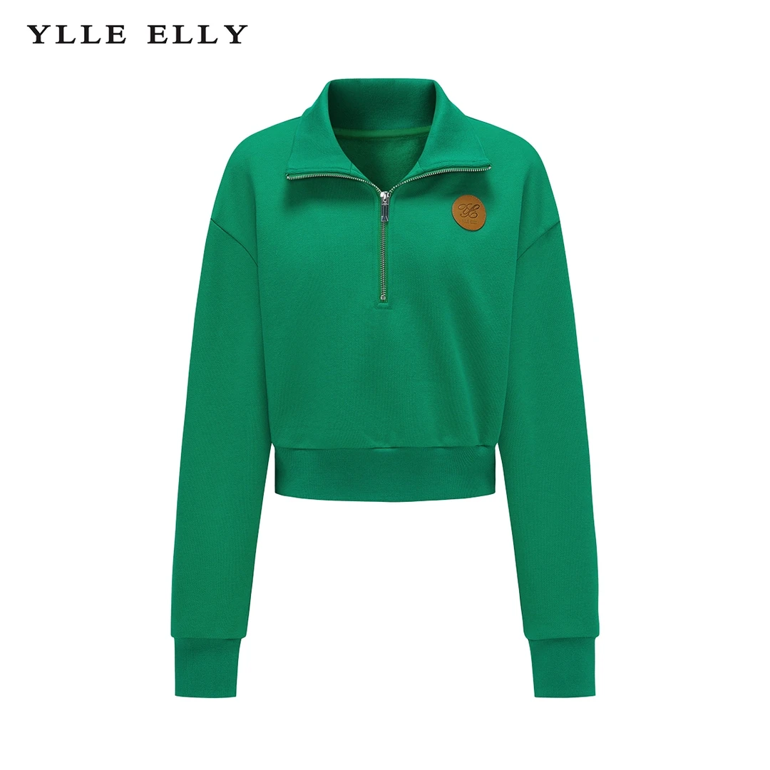 【商场同款】立领卫衣女2023冬季新款棉质宽松针织上衣Y317306756