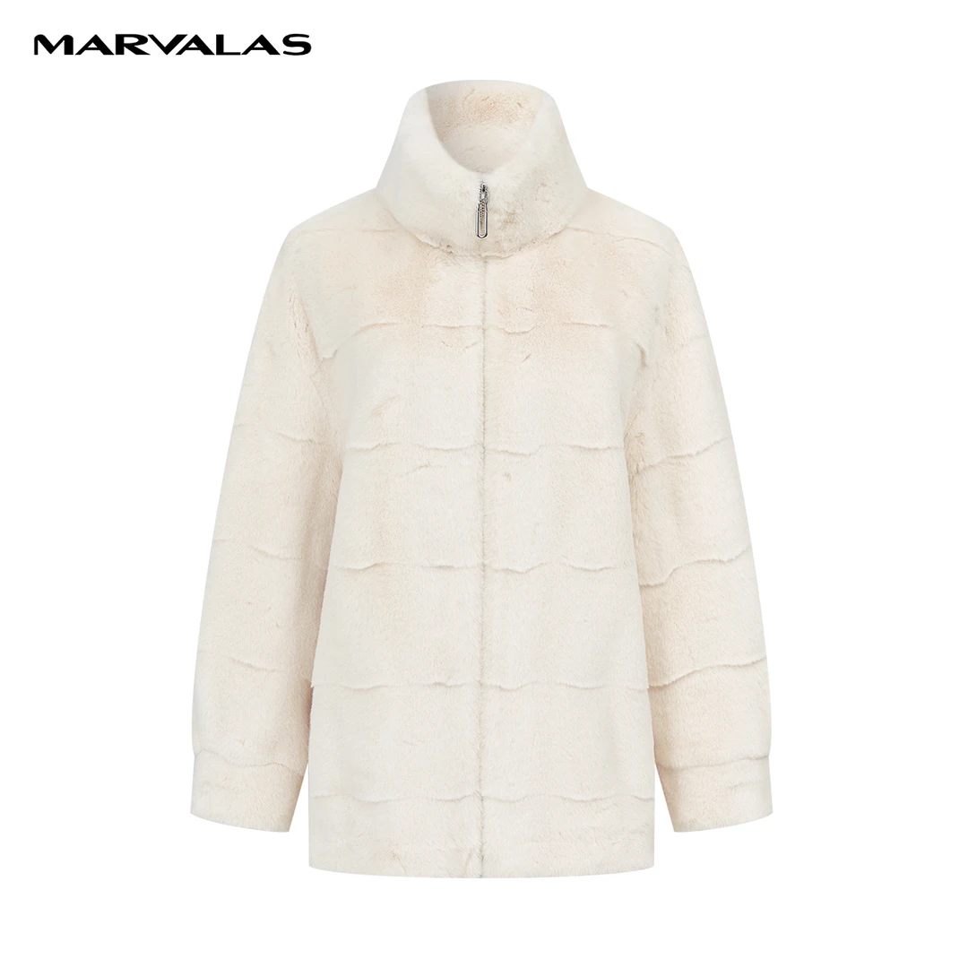 【曼德诗商场同款】纯色外套秋冬新中式简约加厚外套M421303116