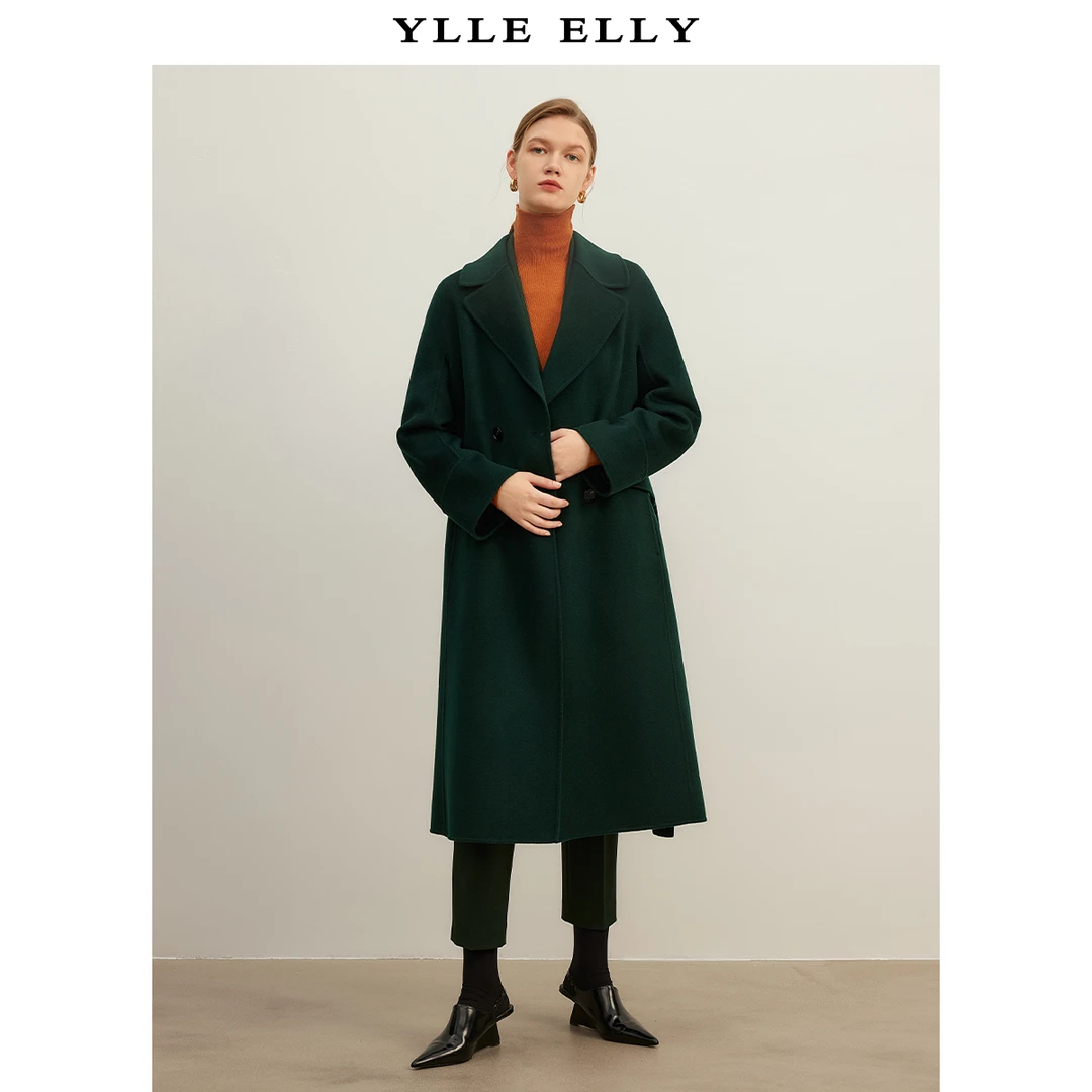 【籽言专属】质感毛呢大衣女冬气质翻领长外套